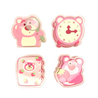 Зажим д\бум. пласт. Egoist "Pink bear", ассорти дизайнов