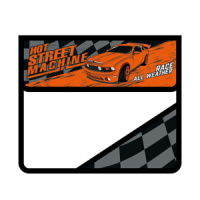 Папка д/тетрад. А5 (230*190*50) 2отд. на липучке, пластик "Оранжевая машина"