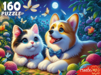 Пазлы  160 элементов  237*330мм. "Ночные друзья"
