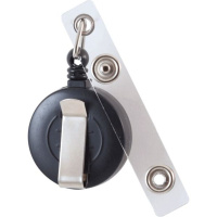 Держатель для бейджа с рулеткой 70 см, черный