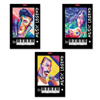 Тетрадь для нот А4 24л., вертик., скоба "Music Legend"