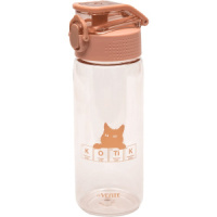 Бутылка для воды 550мл "Kotik" 20 x 6,8 см, пластиковая, пыльно розовый