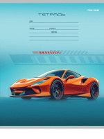 Тетрадь А5 12л косая лин. Проф-Пресс "Разные автомобили - 12" 5 диз.в спайке