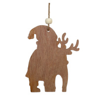 Подвесное украшение "Новогодняя" 3шт , дерево