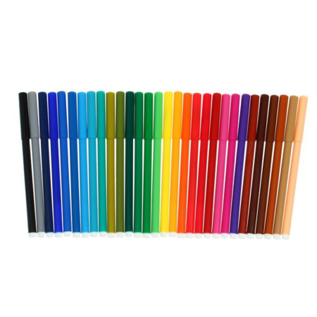 Фломастеры  30цв "Centropen rainbow kids" треуг.захват, карт.упаковка