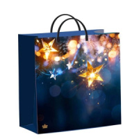 Пакет 30*30см (140мк) с пластиковой ручкой "Сияние звезды" мягкий пластик