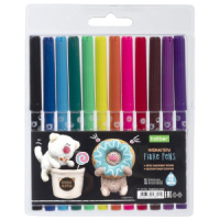 Фломастеры  12цв "Hatber. Кофейные коты" вентилир.колпачок