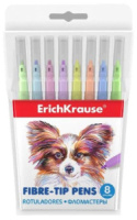 Фломастеры   8цв "Erich Krause. Easy Washable Pastel ", вент.колпачок, блистер