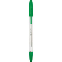 Ручка шар. Attomex, 0,7мм, зеленая, прозрачный корпус