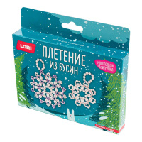 Плетение из бусин "Зимние узоры" игрушка на елку 7+