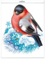 Плакат вырубной А4 "Снегирь"