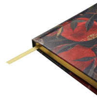 Ежедневник недат. А5+ 120л., тв.обл., иск.кожа "Flora. Гранат" ляссе