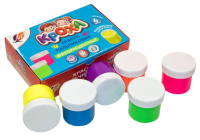 Краски пальчиковые  6цв. 240мл. Кроха флюоресцентные