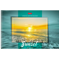 Альбом А4 40л  гребень "Прекрасный закат"  пл. 100 гр/м, перфорация