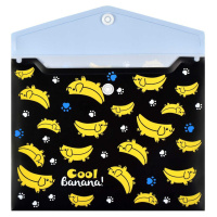 Конверт на кнопке  с рисунком 170*140мм, Собакобананы