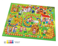 Игра с фишками. "Три поросенка" А3, 5+