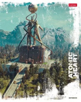 Тетрадь А5  96л кл. Hatber "Atomic Heart" мат.лам., тисн., белизна 100%