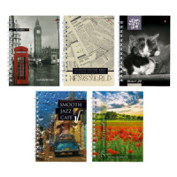 Блокнот А6  80л гребень "Микс 1" клетка