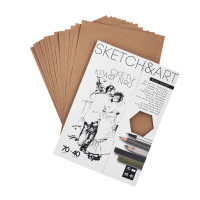 Папка для скетчинга А4 40л "SKETCH&amp;ART" 70гр/м2, крафт