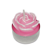 Набор свечей "Розочки"  розовые 4шт/уп