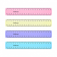 Линейка 20 см "Pastel", цвет ассорти