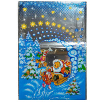 Пакет подар. полимерный 23*33см "Новогодний" 4 дизайна