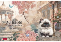 Альбом А4 24 скоба "Пухляши" пл. 100 гр/м, 5диз.в блоке, мат.лам., тисн.