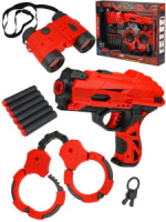 Игровой набор "Бластер" бинокль,наручники,6 патронов