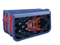 Пенал 3 отд. (190*105*60) молния, металлиз.лам.картон "Cyber bot"