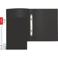 Папка 2 кольца 20 мм 0,6 мм пластик А4  Daily черная