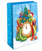 Пакет подар. бум. новогодн. 33*42*10см 157гр/м Символ года