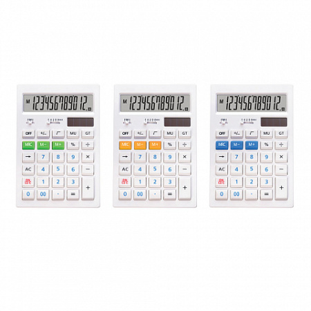 Калькулятор настольный проф. 12 разр. CC-352 с цветными кнопками