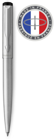Parker Vector Шариковая ручка Vector Steel K03 Stainless Steel CT M синие чернила подар.кор.