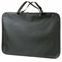 Папка А3 тканевая с верев.ручками на молнии Чёрная