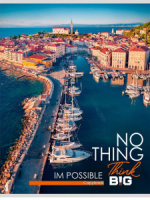 Тетрадь А4  96л кл. скоба Проф-Пресс "Прибрежный городок" белизна 92%