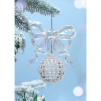 Подвесное украшение 12 см "Бант" шар, пластик