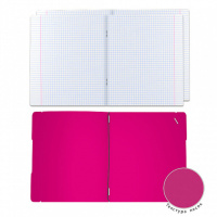 Тетрадь А5  2*48л. кл. Erich Krause "FolderBook Neon,",съемная пластик. обл. розовая