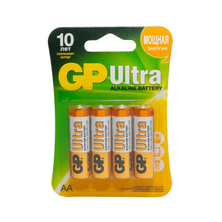 Батарейка LR-06 (АА) GP Ultra Alkaline, блистер