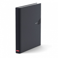 Папка 4 кольца 35мм картон А4 WORK INSIDE чёрная