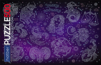 Пазлы  500 элементов  480*330мм. "LUX. Знаки зодиака" мат.лам., 3Dфольга, Premium