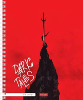 Тетрадь А5  48л кл. гребень Hatber "Dark tales" 4 диз.в спайке