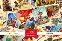 Пазлы  500 элементов  480*330мм. "LEGEND Ностальгия. Открытки" + постер, в подар.уп-ке