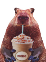 Игрушка антистресс 24см "Капибара с кофе"