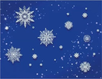 Конверт для денег 115*90мм "Снежинки на синем"