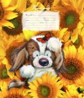 Тетрадь А5 12л лин. ПЗБМ "Пушистик" конгрев, белизна 100%