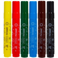 Фломастеры Jumbo   6цв "Hatber. Диносад"