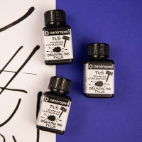 Тушь для рапидографа 18мл. с капельницей, чёрная