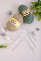 Спицы GAMMA d=3,0 мм 80 см круговые металл с покрытием