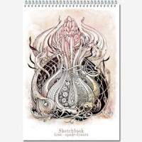 Скетчбук А4  40л. "Sketchbook" крафт-бумага 80г/м2, гребень, жёсткая подложка