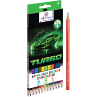 Карандаши цвет. 12цв  Attomex Turbo  2М, пластиковые